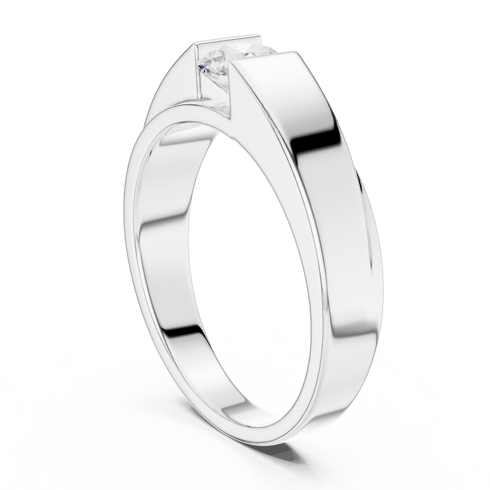 0.85 CT Round Diamond Men's Channel Set Ring
