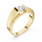 0.85 CT Round Diamond Men's Channel Set Ring