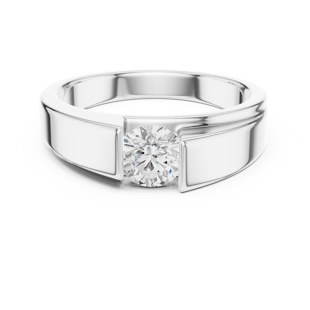 0.85 CT Round Diamond Men's Channel Set Ring