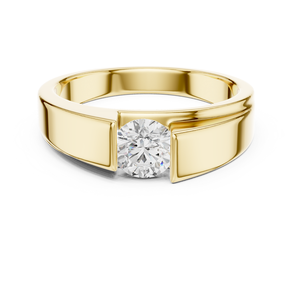 0.85 CT Round Diamond Men's Channel Set Ring