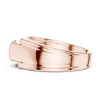 0.70 CT Round Diamond Men's Two-Tone Signet Ring
