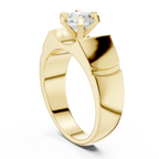 1.50 CT Round Diamond Men's Textured Solitaire Ring