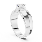 0.75 CT Round Diamond Men's Two-Tone Solitaire Ring