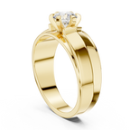 0.75 CT Round Diamond Men's Two-Tone Solitaire Ring