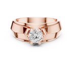 0.75 CT Round Diamond Men's Two-Tone Solitaire Ring