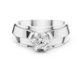 0.75 CT Round Diamond Men's Two-Tone Solitaire Ring
