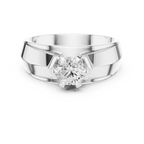 0.75 CT Round Diamond Men's Two-Tone Solitaire Ring