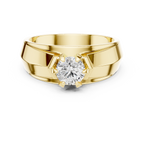 0.75 CT Round Diamond Men's Two-Tone Solitaire Ring