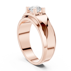 0.75 CT Round Diamond Two-Tone Men's Engagement Ring