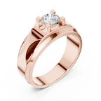 0.75 CT Round Diamond Two-Tone Men's Engagement Ring