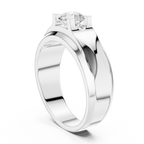 0.75 CT Round Diamond Two-Tone Men's Engagement Ring