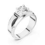 0.75 CT Round Diamond Two-Tone Men's Engagement Ring