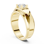0.75 CT Round Diamond Two-Tone Men's Engagement Ring