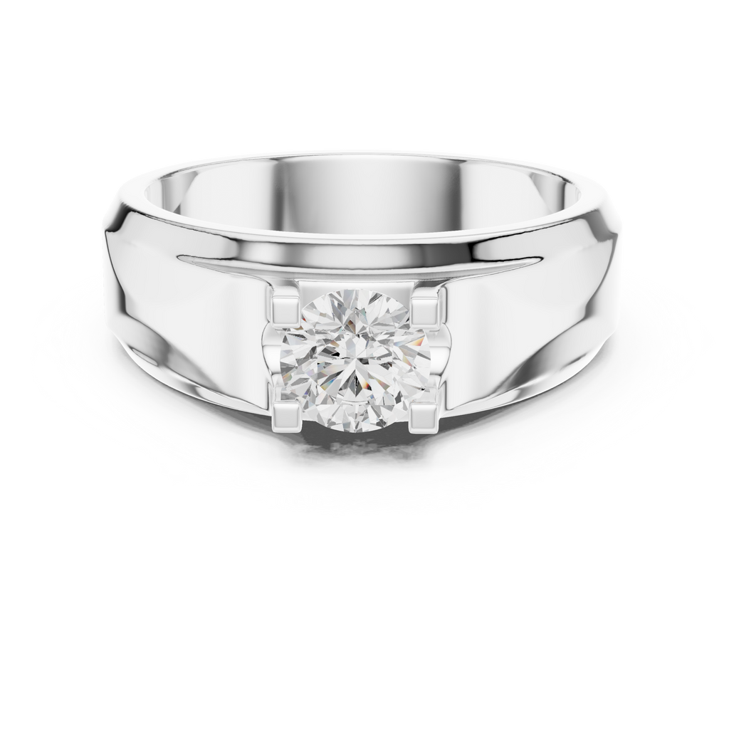 0.75 CT Round Diamond Two-Tone Men's Engagement Ring