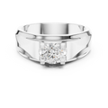 0.75 CT Round Diamond Two-Tone Men's Engagement Ring