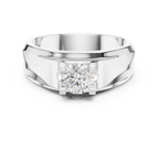 0.75 CT Round Diamond Two-Tone Men's Engagement Ring