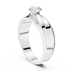 0.75 CT Round Diamond Two-Tone Twist Men's Ring