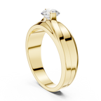 0.75 CT Round Diamond Two-Tone Twist Men's Ring