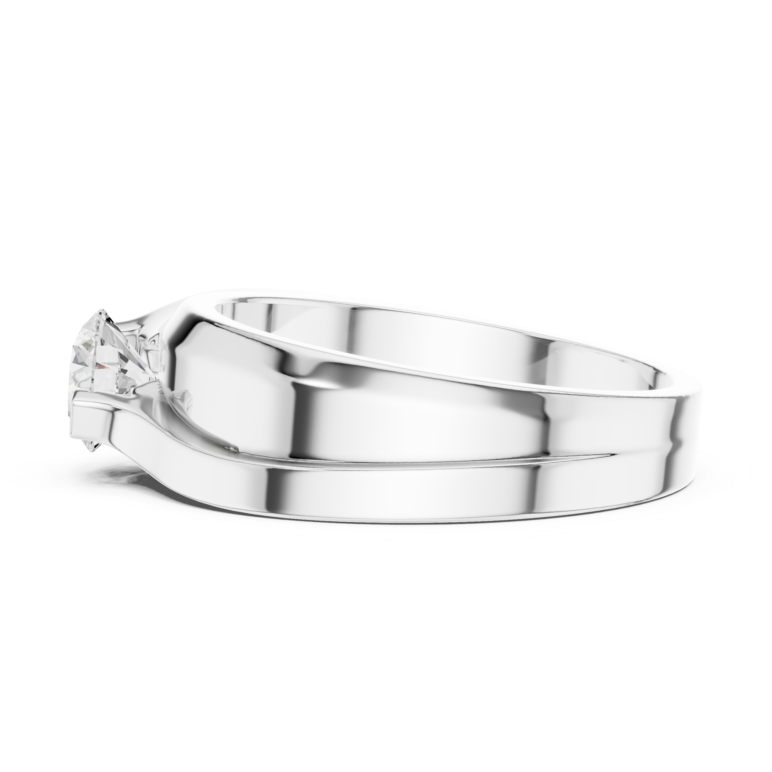 0.75 CT Round Diamond Two-Tone Twist Men's Ring