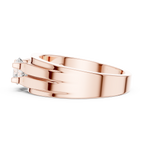 0.75 CT Round Diamond Two-Tone Channel Men's Ring