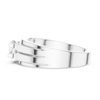 0.75 CT Round Diamond Two-Tone Channel Men's Ring