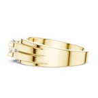 0.75 CT Round Diamond Two-Tone Channel Men's Ring