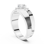 0.75 CT Round Diamond Two-Tone Split Shank Men's Ring