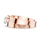 0.75 CT Round Diamond Two-Tone Split Shank Men's Ring