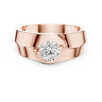 0.75 CT Round Diamond Two-Tone Split Shank Men's Ring