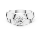 0.75 CT Round Diamond Two-Tone Split Shank Men's Ring