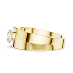 0.75 CT Round Diamond Two-Tone Split Shank Men's Ring