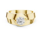 0.75 CT Round Diamond Two-Tone Split Shank Men's Ring