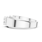 0.75 CT Round Diamond Two-Tone Textured Men's Ring