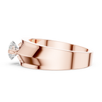 0.75 CT Round Diamond Two-Tone Brushed Men's Ring