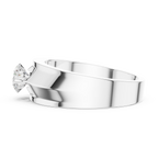 0.75 CT Round Diamond Two-Tone Brushed Men's Ring