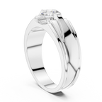 0.75 CT Round Diamond Two-Tone Men's Solitaire Ring