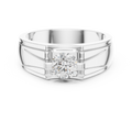 0.75 CT Round Diamond Two-Tone Men's Solitaire Ring