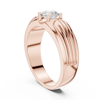 0.75 CT Round Diamond Two-Tone Men's Engagement Ring