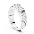 0.75 CT Round Diamond Two-Tone Men's Engagement Ring