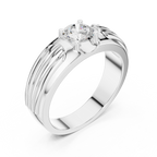0.75 CT Round Diamond Two-Tone Men's Engagement Ring