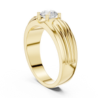 0.75 CT Round Diamond Two-Tone Men's Engagement Ring