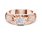 0.75 CT Round Diamond Two-Tone Men's Engagement Ring