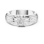 0.75 CT Round Diamond Two-Tone Men's Engagement Ring