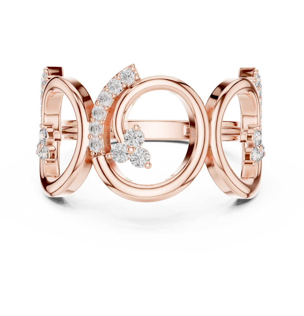0.28 CT Diamond Infinity Circle Statement Ring