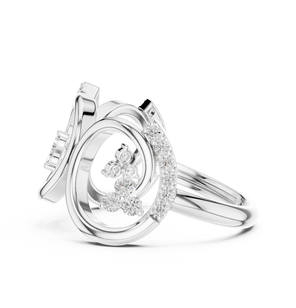 0.28 CT Diamond Infinity Circle Statement Ring