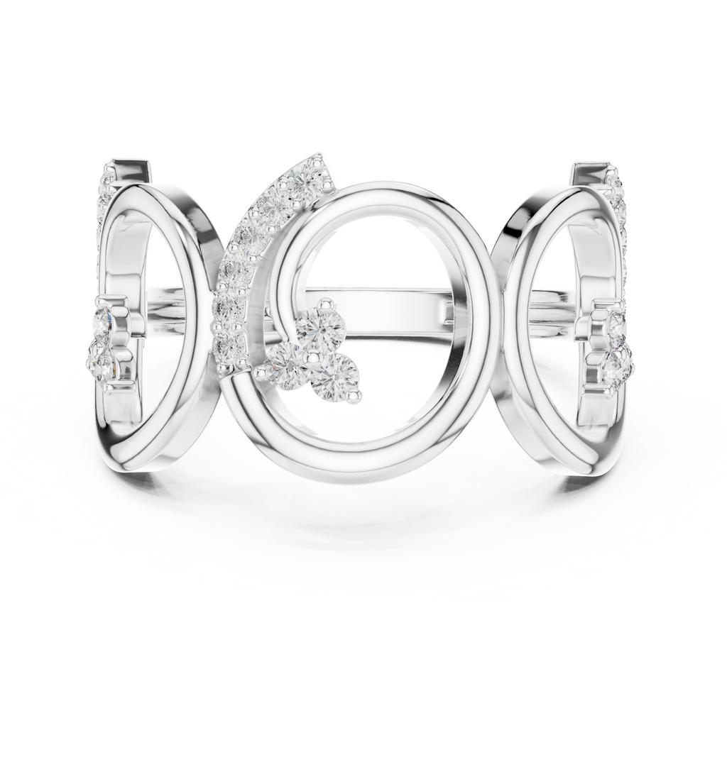 0.28 CT Diamond Infinity Circle Statement Ring
