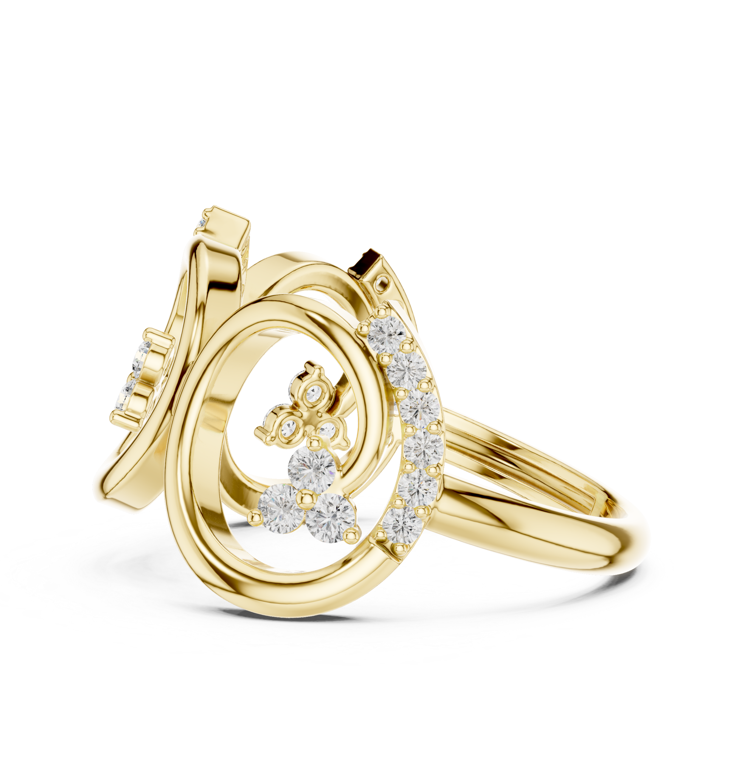 0.28 CT Diamond Infinity Circle Statement Ring