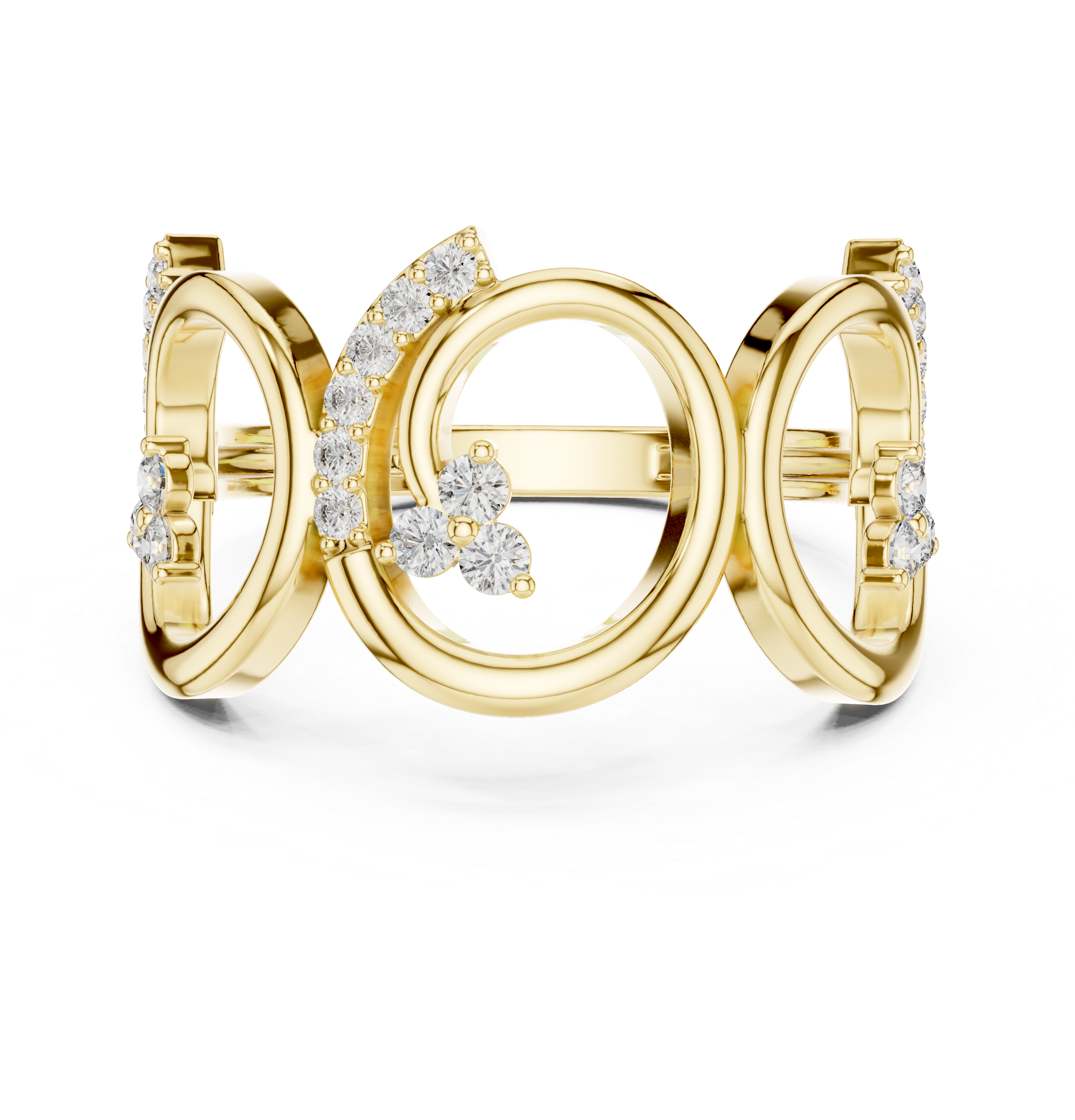 0.28 CT Diamond Infinity Circle Statement Ring