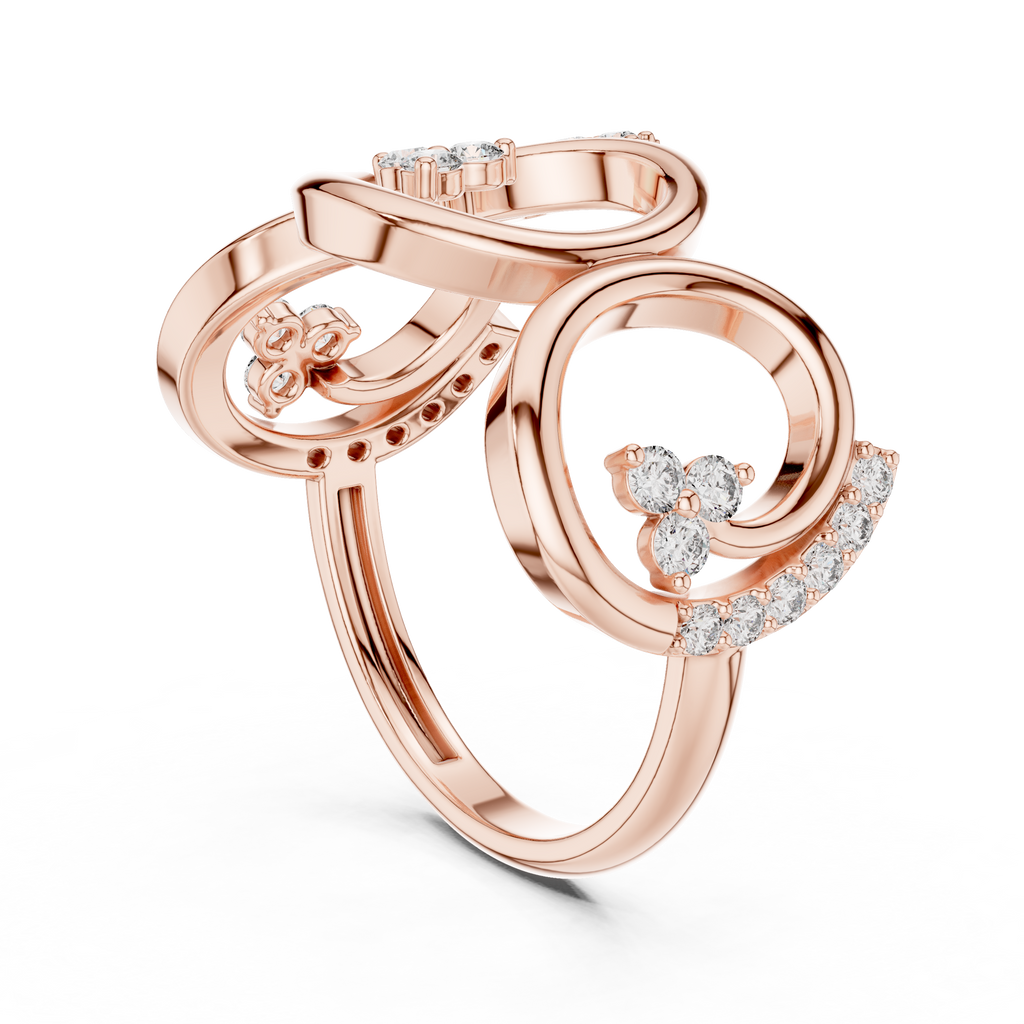 0.28 CT Diamond Infinity Circle Statement Ring
