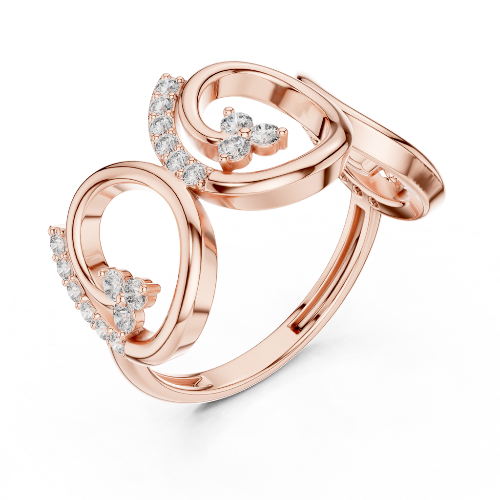 0.28 CT Diamond Infinity Circle Statement Ring